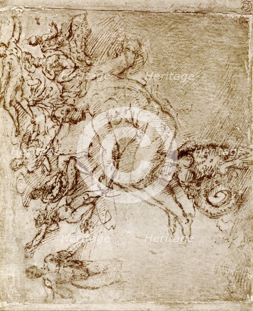 Pen and ink sketches by Leonardo De Vinci, 1913.Artist: Leonardo da Vinci