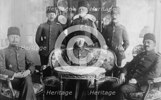 Maj. Dr. Orhan Bey, Maj. Dr. Bruning, Maj. Dr. Ibrahim Refik, Dr. Assaf..., between c1915 and c1920. Creator: Bain News Service.