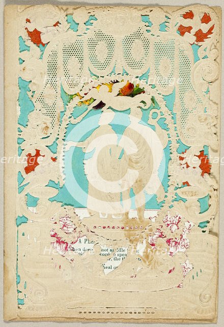 Untitled Valentine (Antique Couple with Putti), c. 1850. Creator: Thomas Wood.