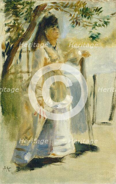 Woman by a Fence, 1866. Creator: Pierre-Auguste Renoir.