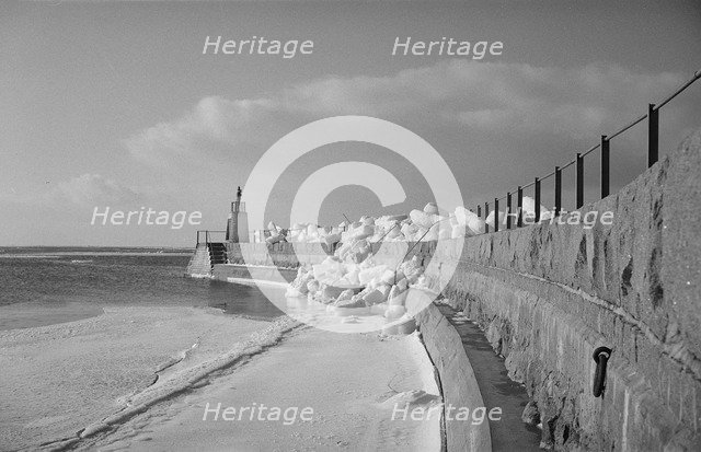 Winter at Borstahusen harbour, Landskrona, Sweden, 1940s. Artist: Unknown