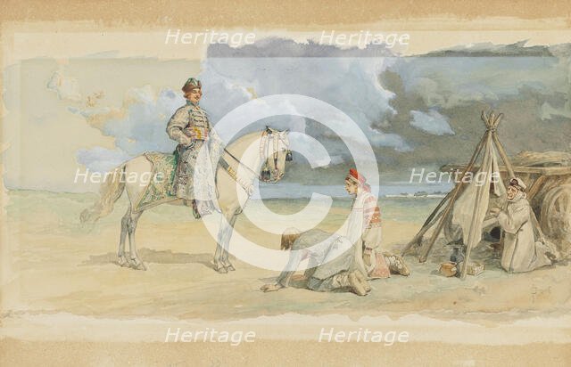 Arrival of the boyar. Creator: Solomko, Sergei Sergeyevich (1867-1928).