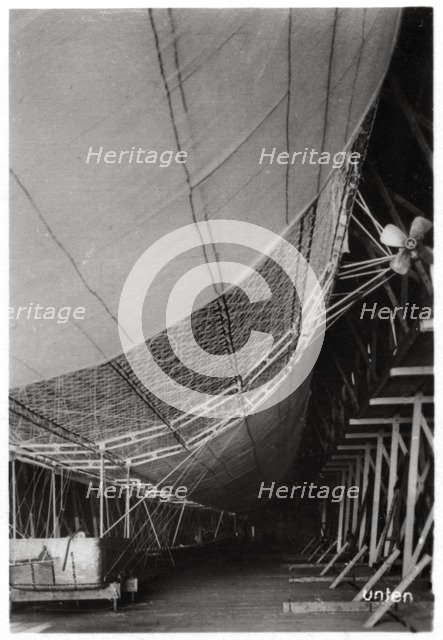 Airship LZ1 'Graf Zeppelin' under construction, 1899 (1933). Artist: Unknown