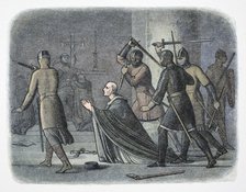 Murder of Thomas Becket, Canterbury Cathedral, Kent, 1170 (1864).  Artist: James William Edmund Doyle