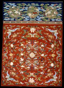 Panel (Furnishing Fabric), China, Ming dynasty(1368-1644)/ Qing dynasty (1644-1911), 1600/50. Creator: Unknown.