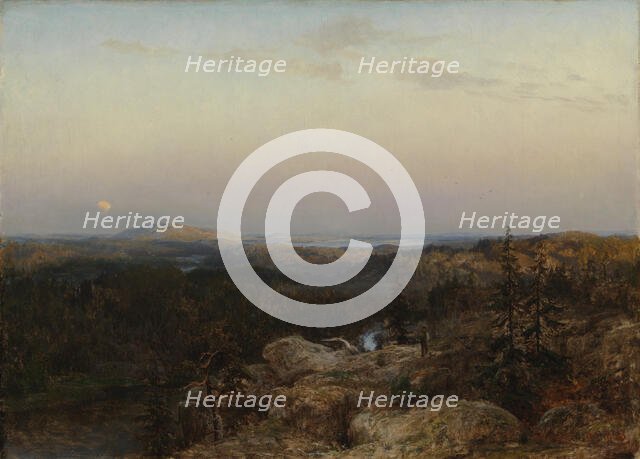 Landscape from Savo, 1868. Creator: Berndt Lindholm.