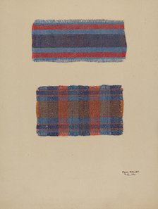 Textile Samples, c. 1939. Creator: Paul Kelly.