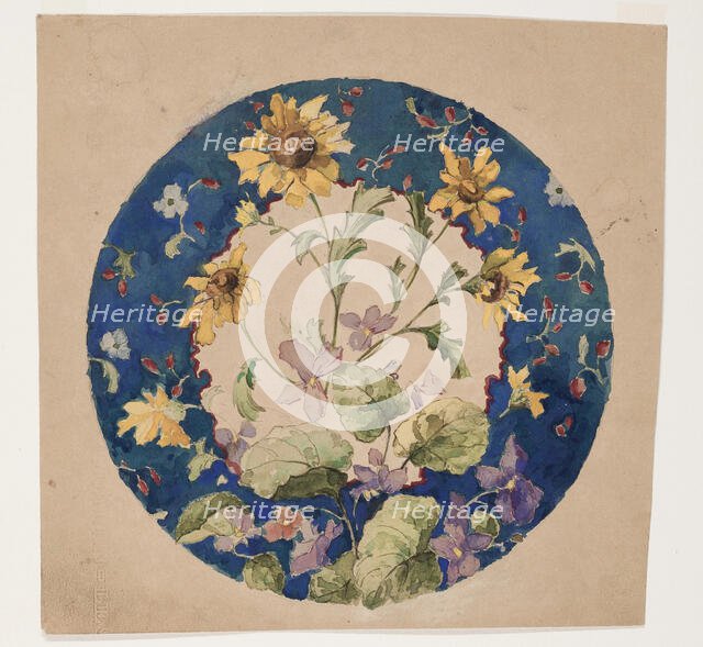 Daisies and Periwinkles, between 1870 and 1926. Creator: Albert Louis Dammouse.