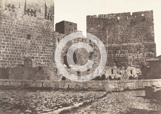 Jérusalem, Tour de David, 1854. Creator: Auguste Salzmann.