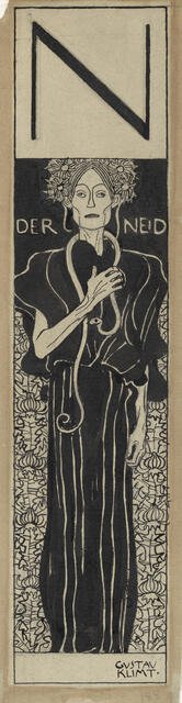 The Envy, 1898. Creator: Klimt, Gustav (1862-1918).