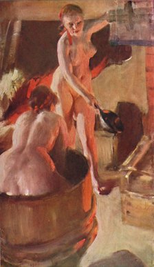 'Girls from Dalarna Having a Bath', 1908, (1931). Artist: Anders Leonard Zorn.