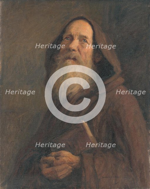 Study of a monk, c1899. Creator: Elemír Halász-Hradil.