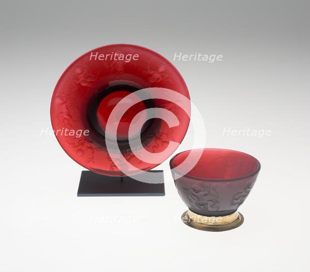 Cup and Saucer, Berlin, c. 1710. Creator: Unknown.