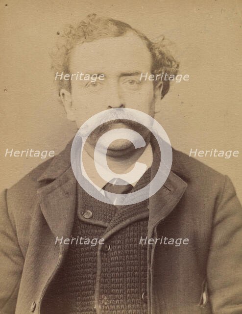 Ber(h)nard. Victor. 43 ans, né à Paris. Coupeur. Anarchiste. Fiché le 28/2/94., 1894. Creator: Alphonse Bertillon.