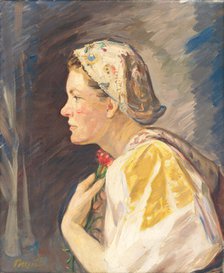 Girl in a cap, 1940. Creator: Stefan Polkorab.