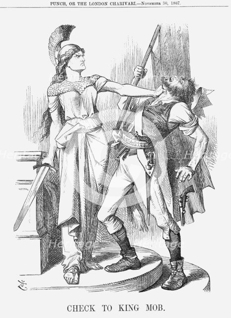 'Check to King Mob', 1867. Artist: John Tenniel