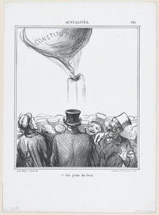 On jette du lest, 1869.  Creator: Honore Daumier.