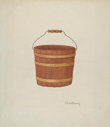 Shaker Cedar Basket, 1935/1942. Creator: Edward D. Williams.