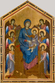 Maestà (Madonna and Child in Majesty Surrounded by Angels), Between 1275 and 1300. Creator: Cimabue, Giovanni (ca 1240-1302).