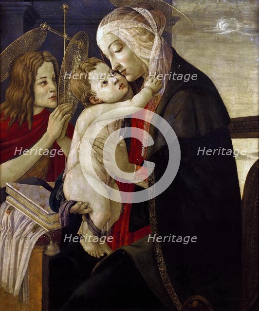 Madonna and Child with the Infant Saint John, ca 1485-1490. Creator: Botticelli, Sandro, (Workshop)  .