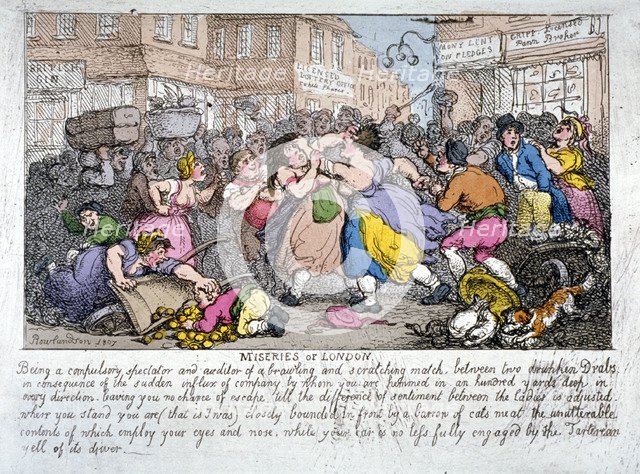 'Miseries of London', 1807. Artist: Thomas Rowlandson