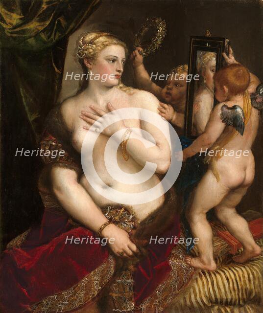 Venus with a Mirror, c. 1555. Creator: Titian.