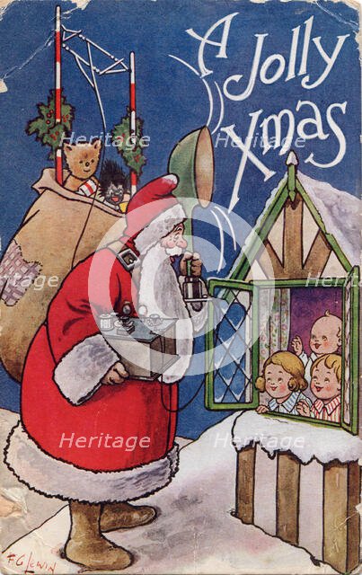 A Jolly Xmas, 1934. Creator: Frederick George Lewin.