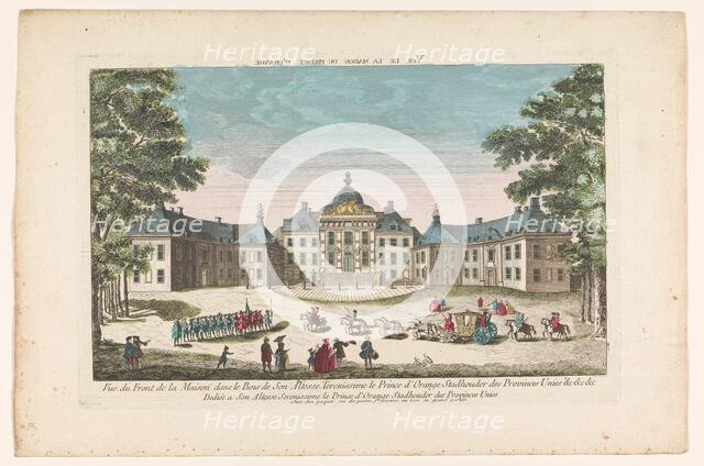 View of the front of the Huis ten Bosch Palace in The Hague, 1700-1799. Creator: Unknown.