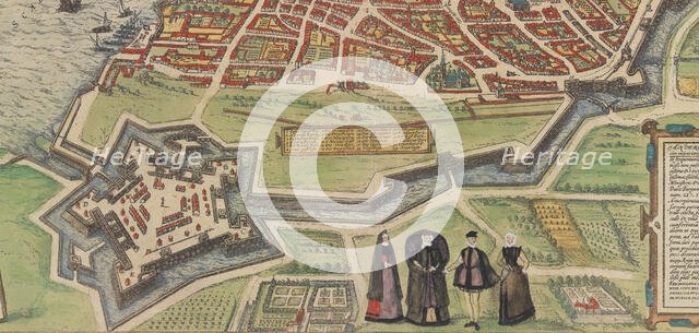 Palazzo Farnese at Caprarola, from Braun and Hogenberg's Civitates Orbis Terrarum, 1572-94. Creators: Frans Hogenberg, Simon Novellanus.