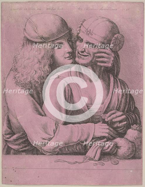 A young man caressing an old woman, 1646. Creator: Wenceslaus Hollar.