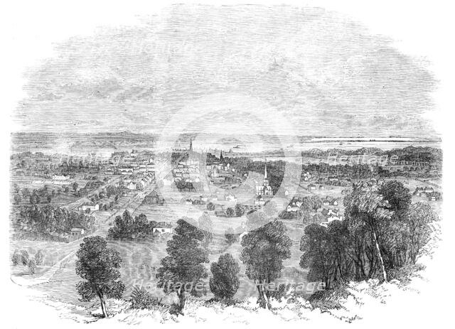 Hamilton, Canada West, from the Mountain, 1856.  Creator: Unknown.