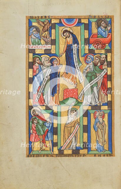 The Ascension; Stammheim Missal, probably 1170s. Creator: Unknown.