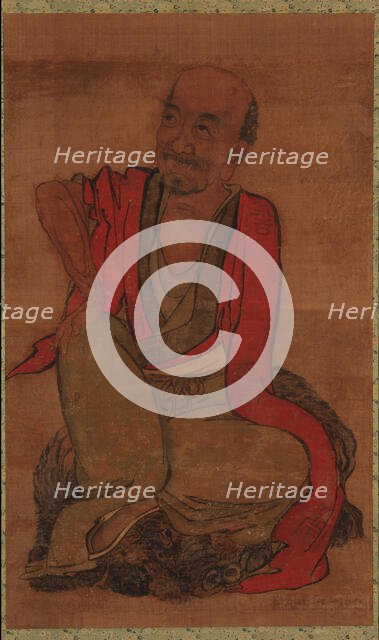Luohan on a Water Buffalo Skin, Late Ming or early Qing dynasty, 17th century. Creator: Unknown.
