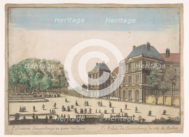 View of the Palais du Luxembourg in Paris seen from the garden, 1700-1799. Creator: Unknown.