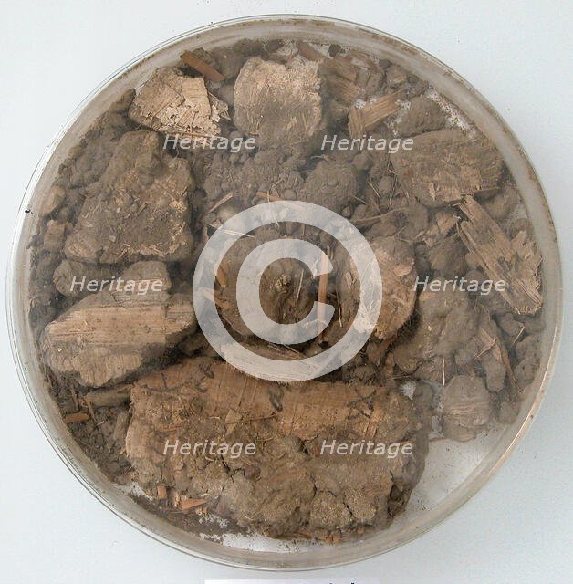 Papyri Fragments and Mud, Coptic, 7th century. Creator: Unknown.