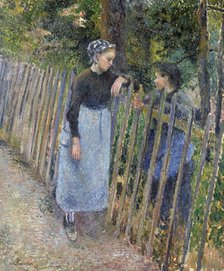 Conversation, ca 1881. Artist: Pissarro, Camille (1830-1903)