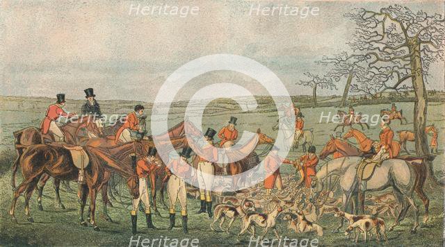 'Hunting in Leicestershire, 1827 - In At The Death', (1890). Creator: Unknown.