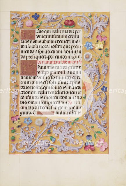 Decorated Text Page; Spinola Hours, about 1510-1520. Creator: Unknown.