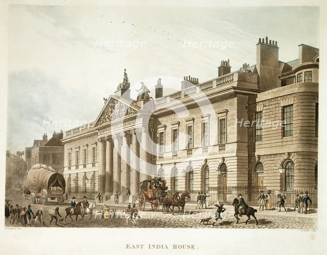 East India House, London, 1817. Artist: Joseph Constantine Stadler