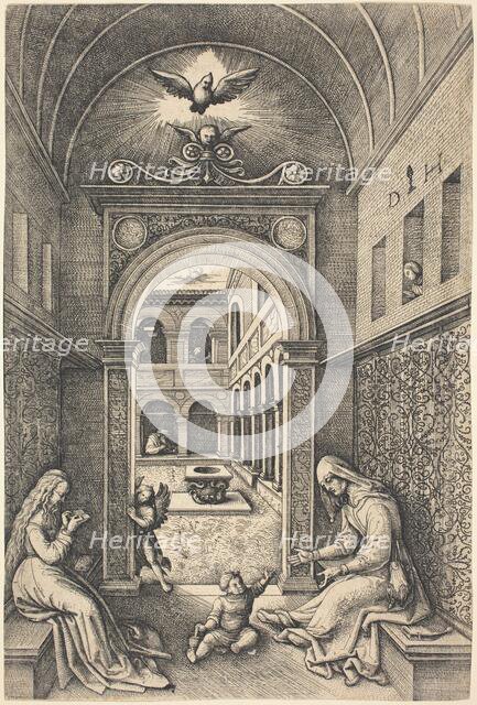 The Virgin and Child with Saint Anne by a Portal. Creator: Daniel Hopfer.