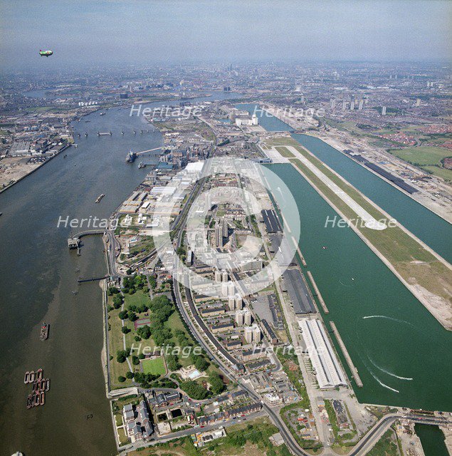 King George V Dock, Newham, London, 1989. Artist: Aerofilms.