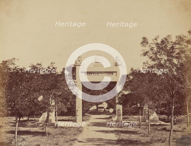Tomb Near Palichian, the Scene of the Commencement of the Attack on September 21, 1860. Creator: Felice Beato.