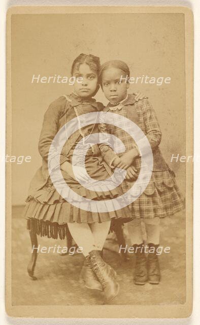 Portrait of Two Girls, 1865-1870. Creator: Joseph J Butman.