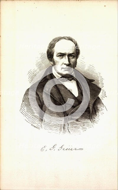Portrait of the writer, poet and composer Erik Gustaf Geijer (1783-1847). Creator: Hansen, Hans Peter (1829-1899).