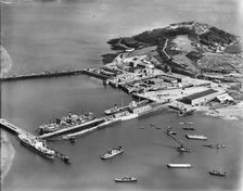 Falmouth Docks and Pendennis Castle, Cornwall, 1928. Artist: Aerofilms.