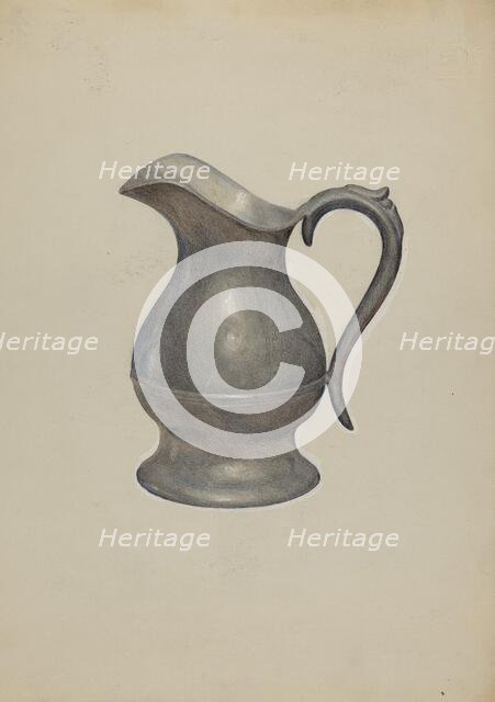 Pewter Pitcher, c. 1936. Creator: Francis Borelli.