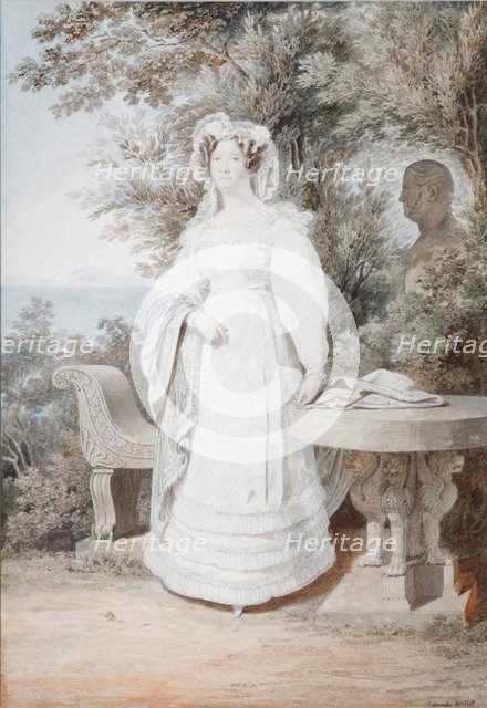 Portrait of María Isabella of Spain (1789-1848), Queen of the Two Sicilies, 1825. Artist: Briullov, Alexander Pavlovich (1798-1877)