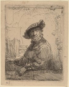 Man in an Arbor, 1642. Creator: Rembrandt Harmensz van Rijn.