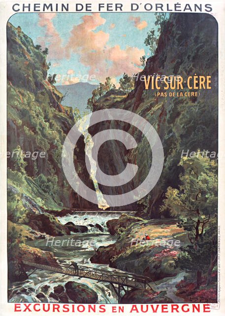 Chemin de fer d'Orléans. Vic-sur-Cère, c. 1900-1910. Creator: Tauzin, Louis (1842-1915).