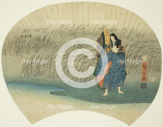 Couple eloping, from the Akutagawa episode in the Tales of Ise, n.d. Creator: Ando Hiroshige.